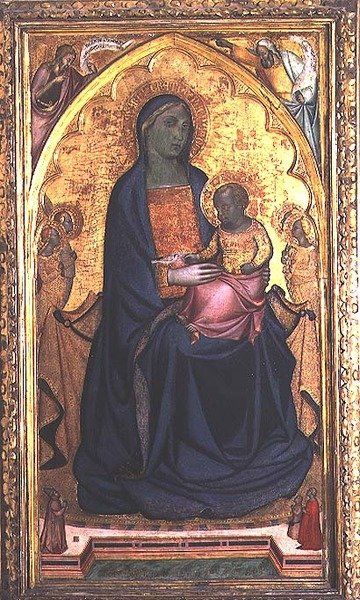 Madonna y el Niño entronizados de Francesco da Volterra Neri