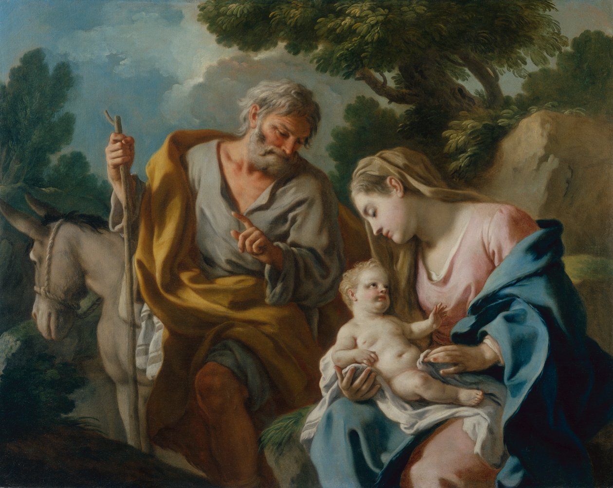Descanso en la Huida a Egipto de Francesco de Mura