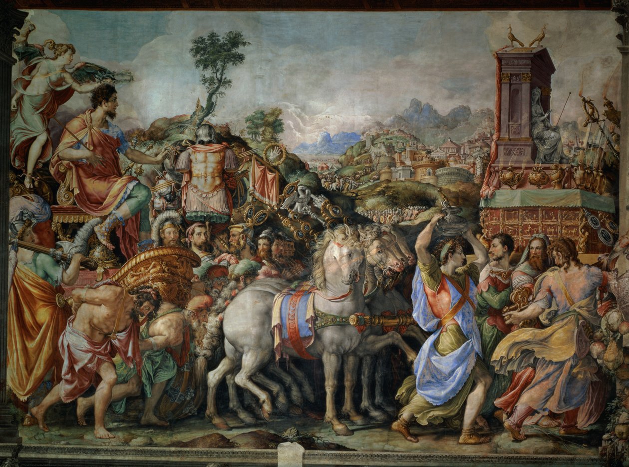 El triunfo de Marco Furio Camilo (447-365 a.C.), de la Sala dell