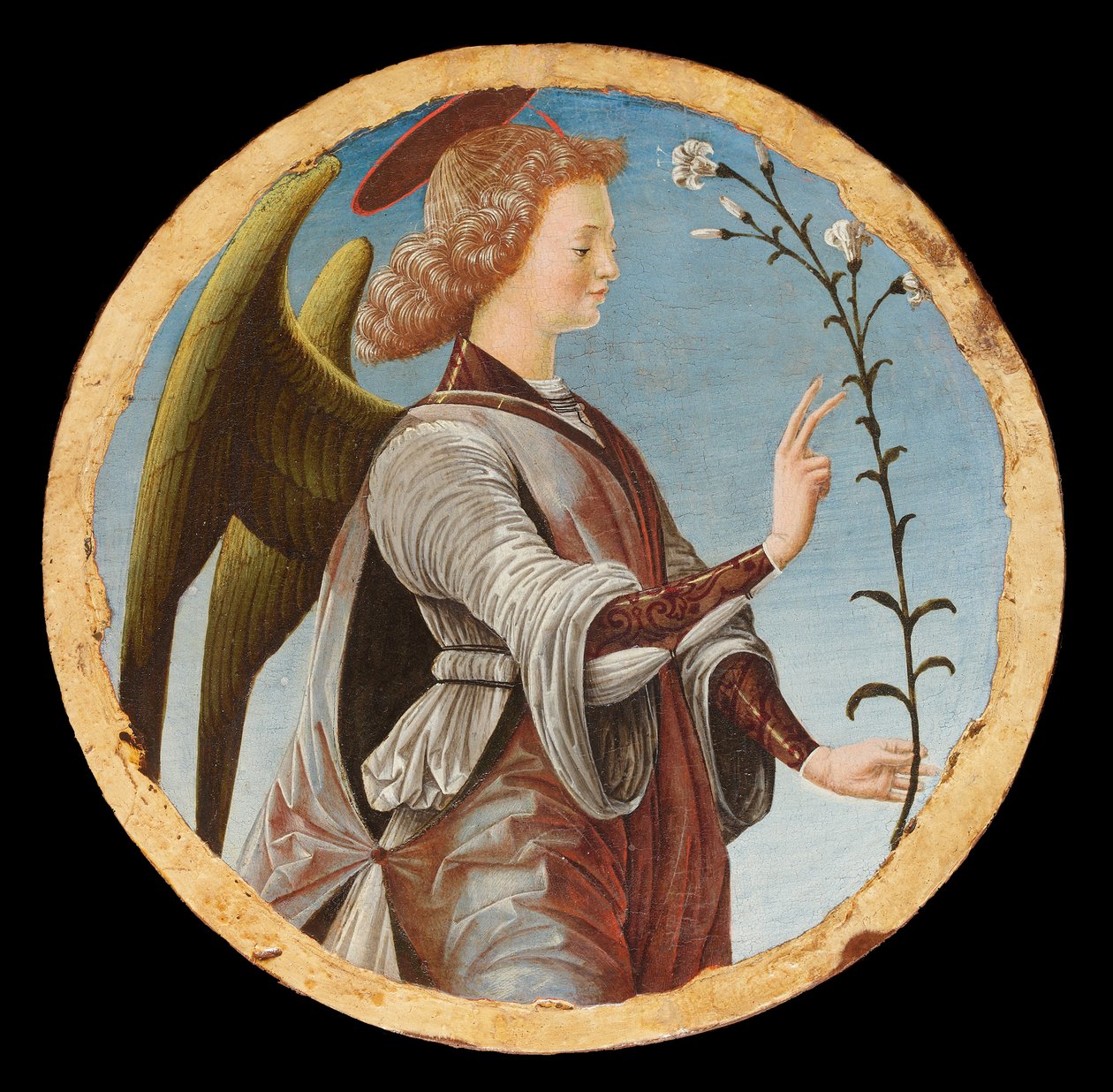 Políptico Griffoni: Ángel de la Anunciación, ca 1472-1473 de Francesco del Cossa
