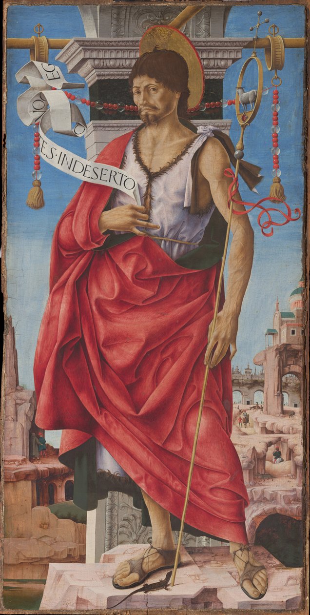 Políptico Griffoni: San Juan Bautista, ca. 1472-1473 de Francesco del Cossa