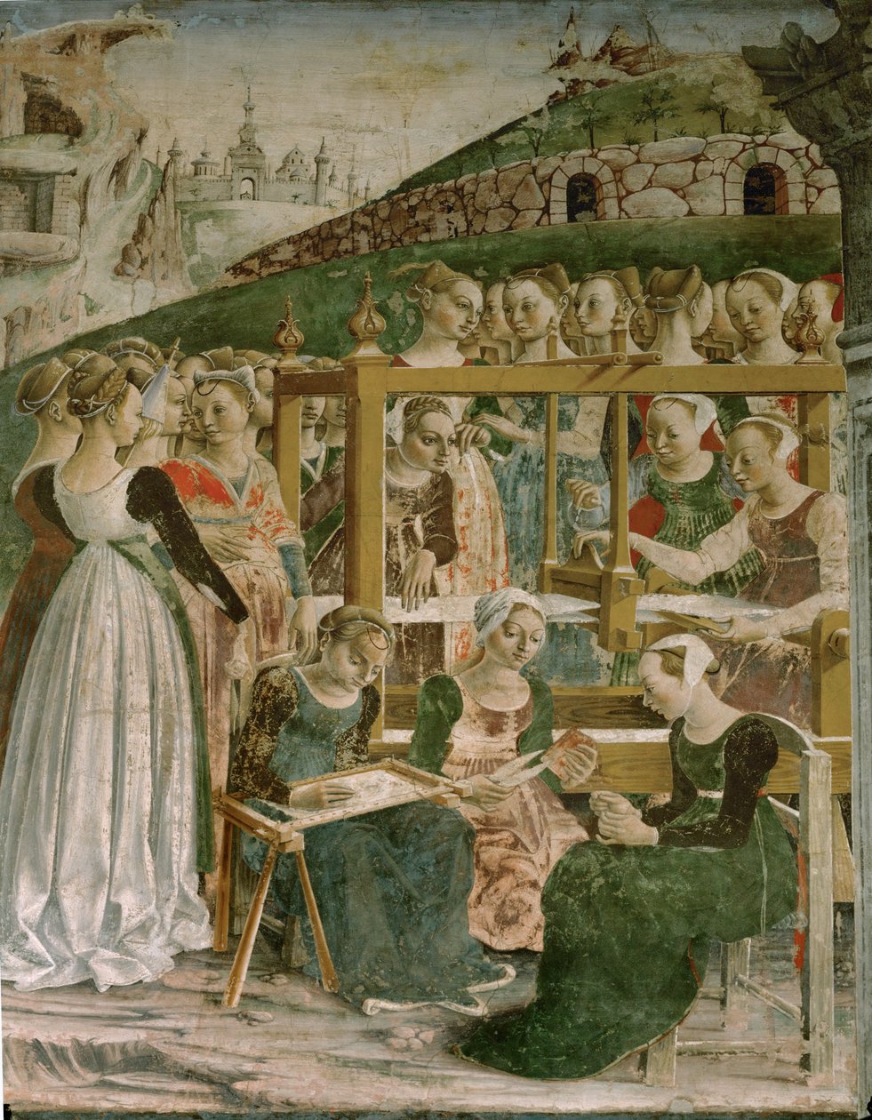 Salón de los Meses: Marzo (fresco) de Francesco del & Roberti Ercole de
