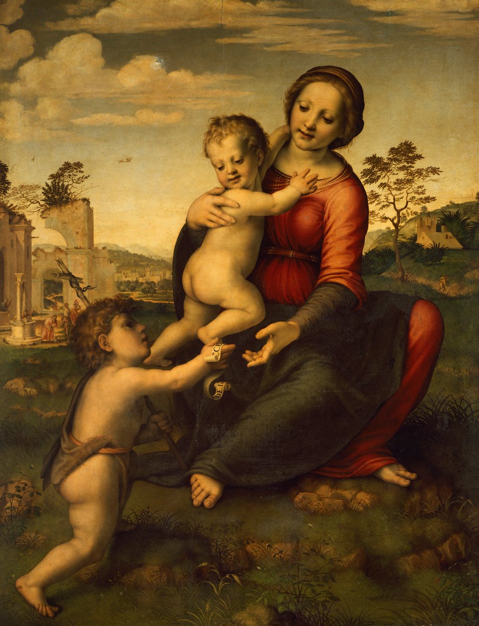 Nuestra Señora del Pozo, hacia 1517, por Franciabigio (1482-1525), temple sobre madera de Francesco di Cristofano Franciabigio