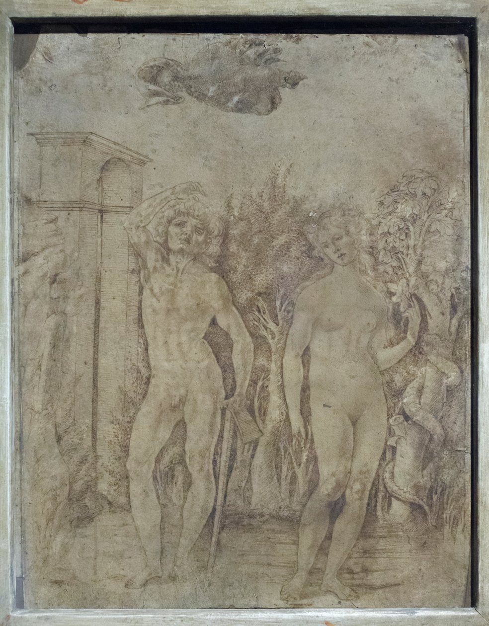 Adán y Eva, c.1470 (pluma y tinta sobre pergamino) de Francesco di Giorgio Martini
