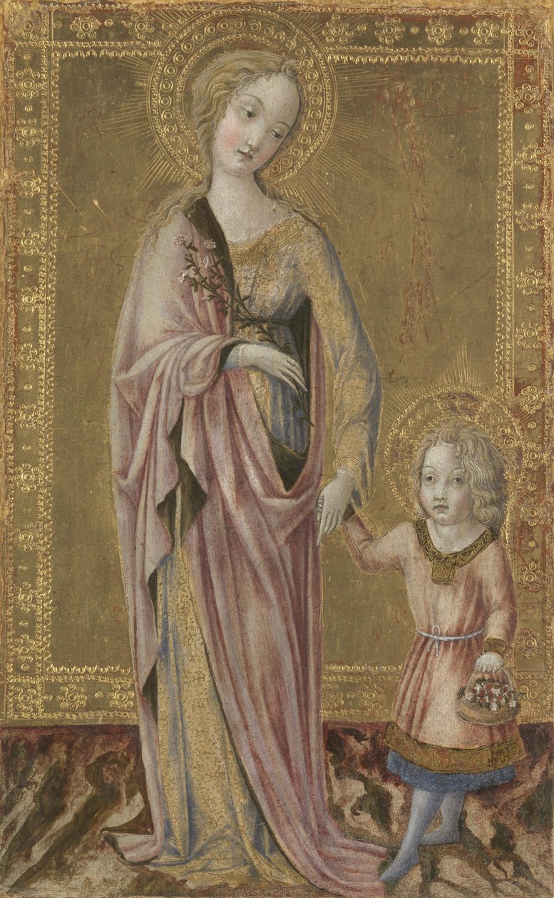Santa Dorotea y el Niño Cristo, ca 1460 de Francesco di Giorgio Martini