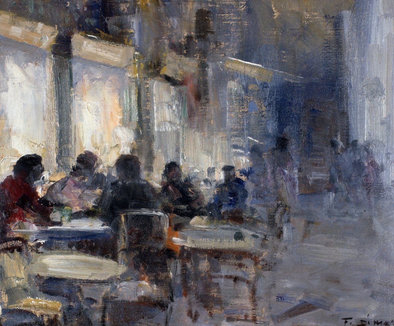 Café Schmidt de noche, de Francesco di Marino (1892-1954) de Francesco di Marino