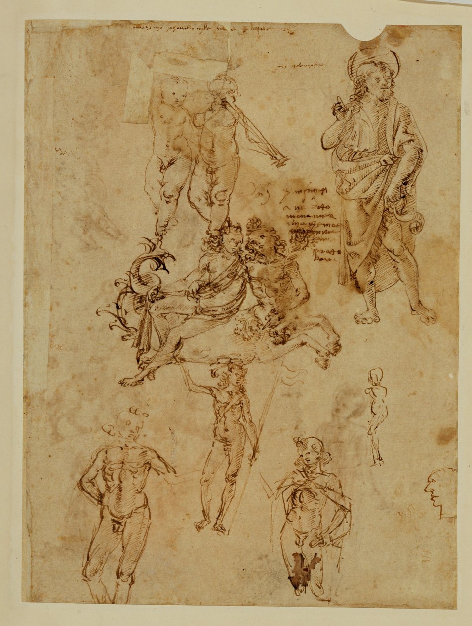 Centauro violando a una ninfa ... de Francesco di Simone (attr. to)