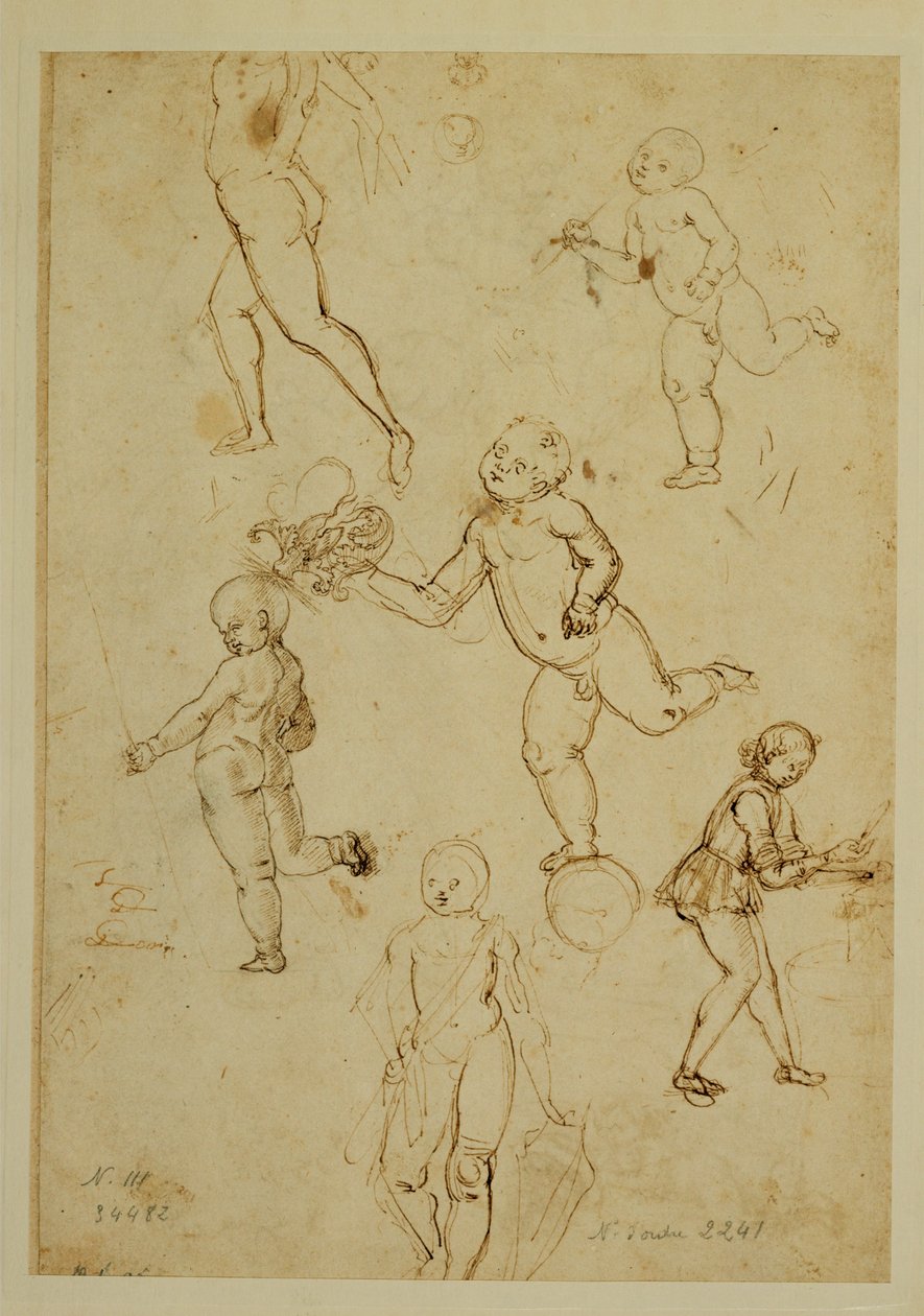 Tres niños;un putto ... de Francesco di Simone (attr. to)