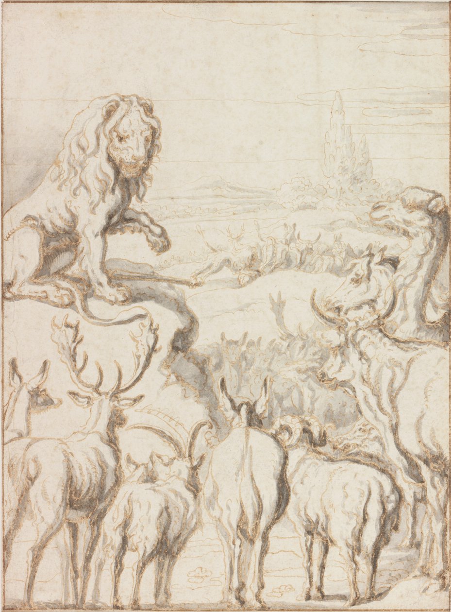 El León, Rey de los Animales de Francis Barlow