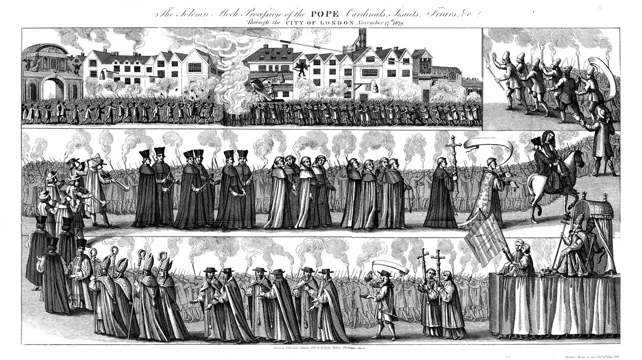 La solemne procesión burlesca del Papa de Francis Barlow