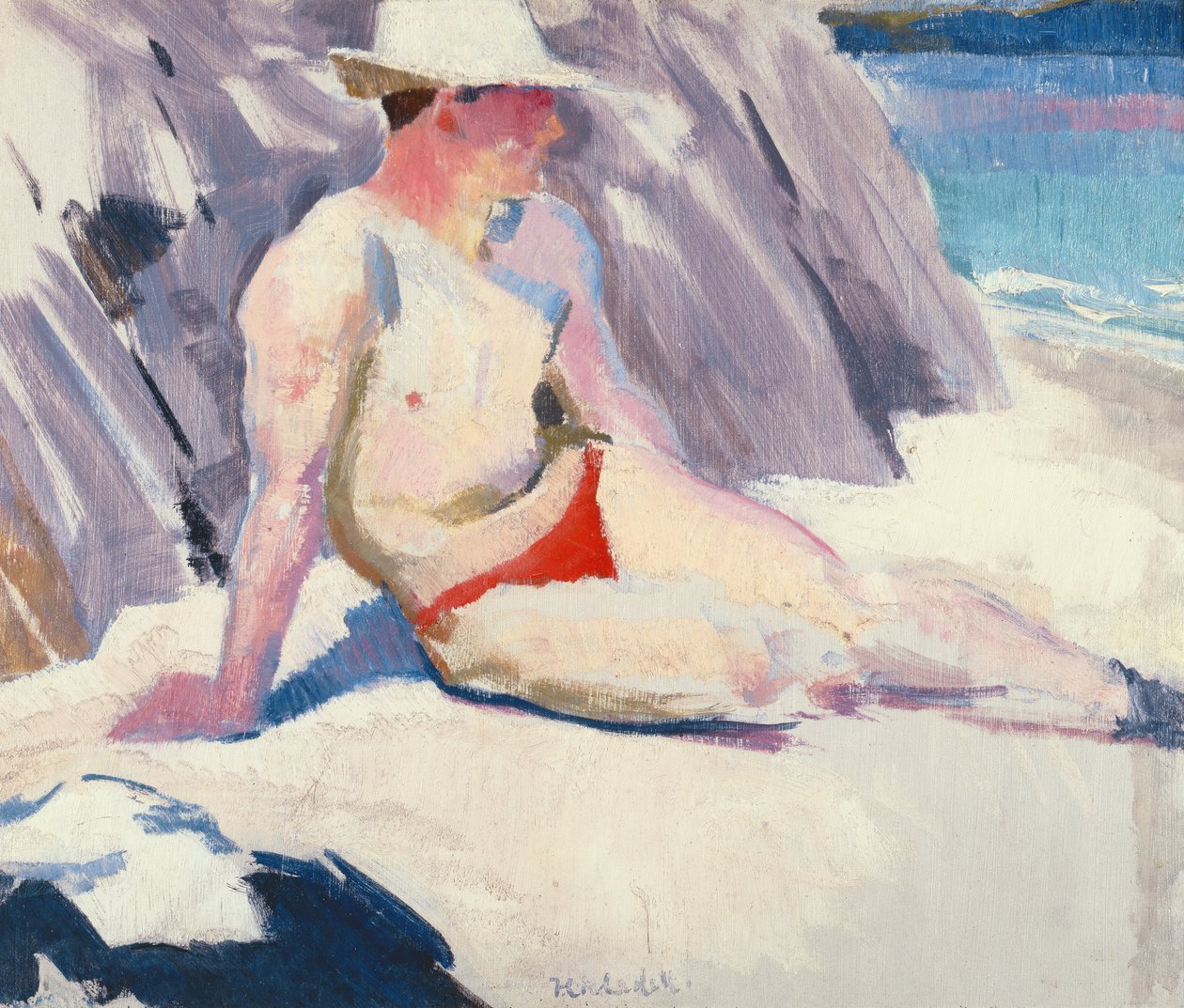 Tomando el sol en la playa, Iona de Francis Campbell Boileau Cadell