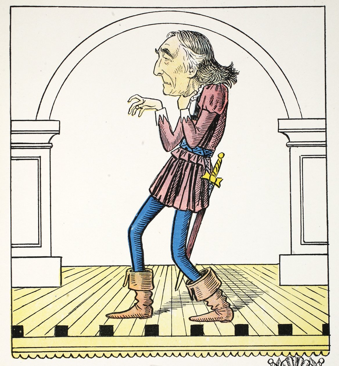 Yo Arte, ilustración de El Alfabeto de Struwwelpeter, verso de Harold Begbie de Francis Carruthers Gould