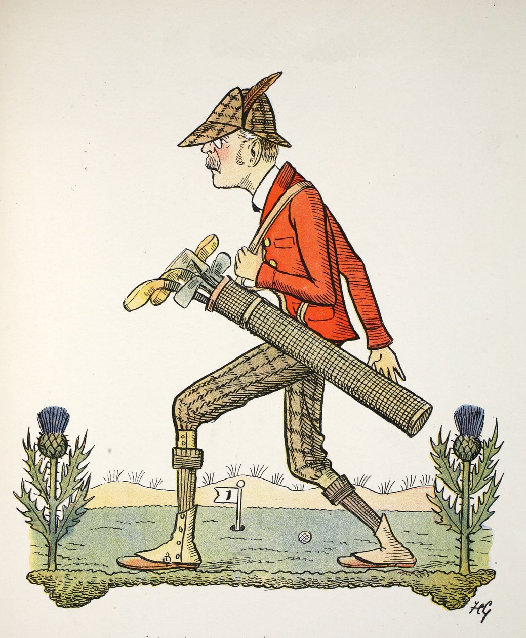 El artículo indefinido, ilustración de El alfabeto de Struwwelpeter, verso de Harold Begbie (1871-1929) de Francis Carruthers Gould