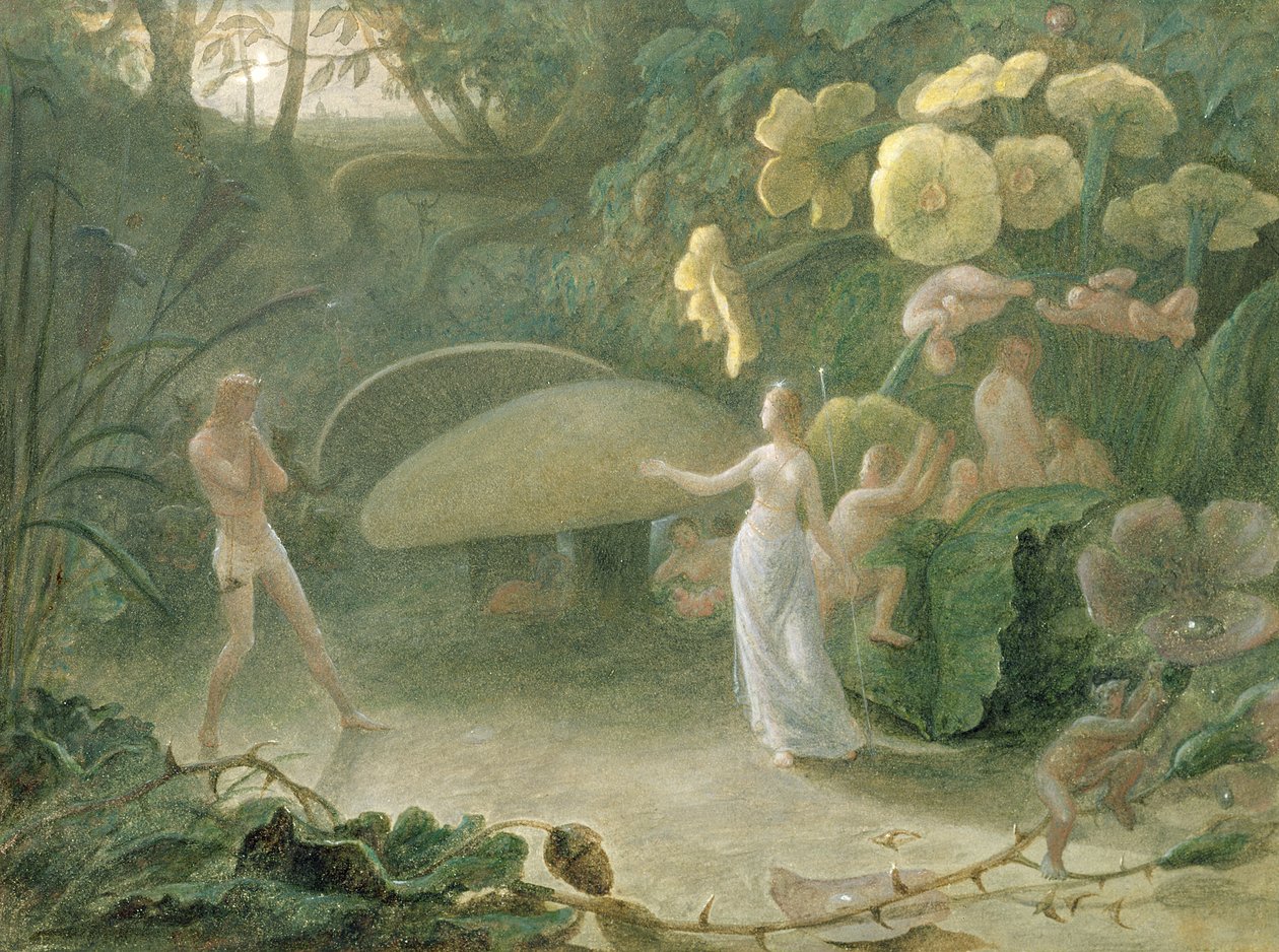 Oberon y Titania, Sueño de una noche de verano, Acto II, Escena I, por William Shakespeare (1566-1616), 1837 de Francis Danby