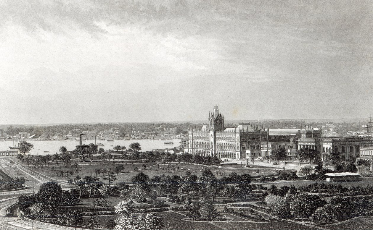 Calcuta, grabado por R. Dawson después de una fotografía de Francis Frith (1822-98), c.1860 de Francis Frith