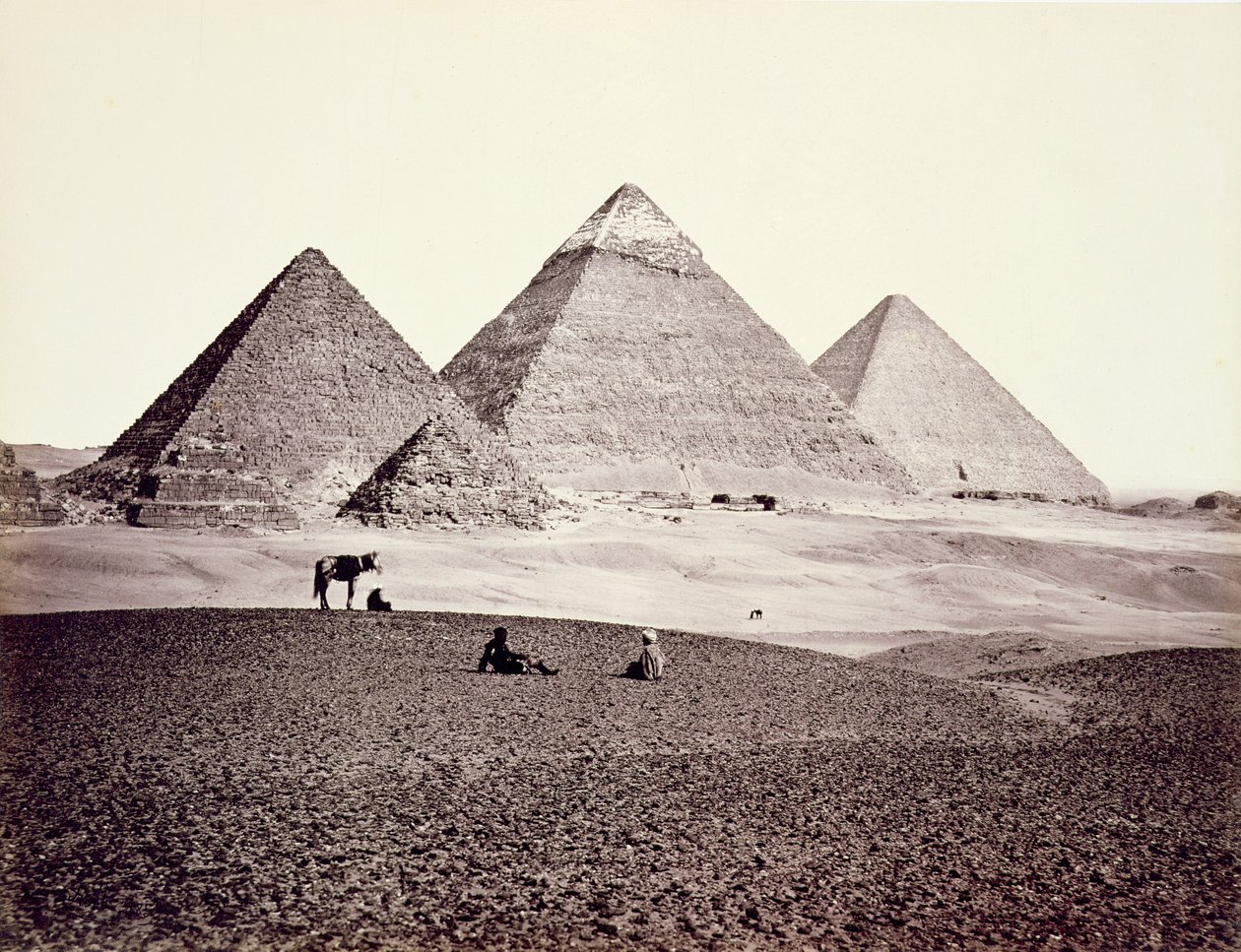Las Pirámides de El-Geezah, desde el suroeste, 1858 de Francis Frith