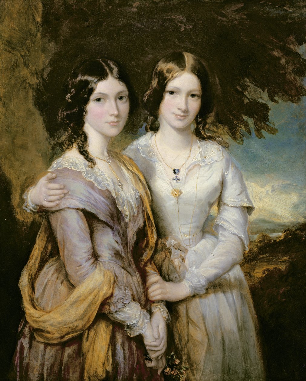 Annabella, Lady Lamington y Frederica, Condesa de Scarbrough, hijas de Andrew Robert Drummond de Francis Grant
