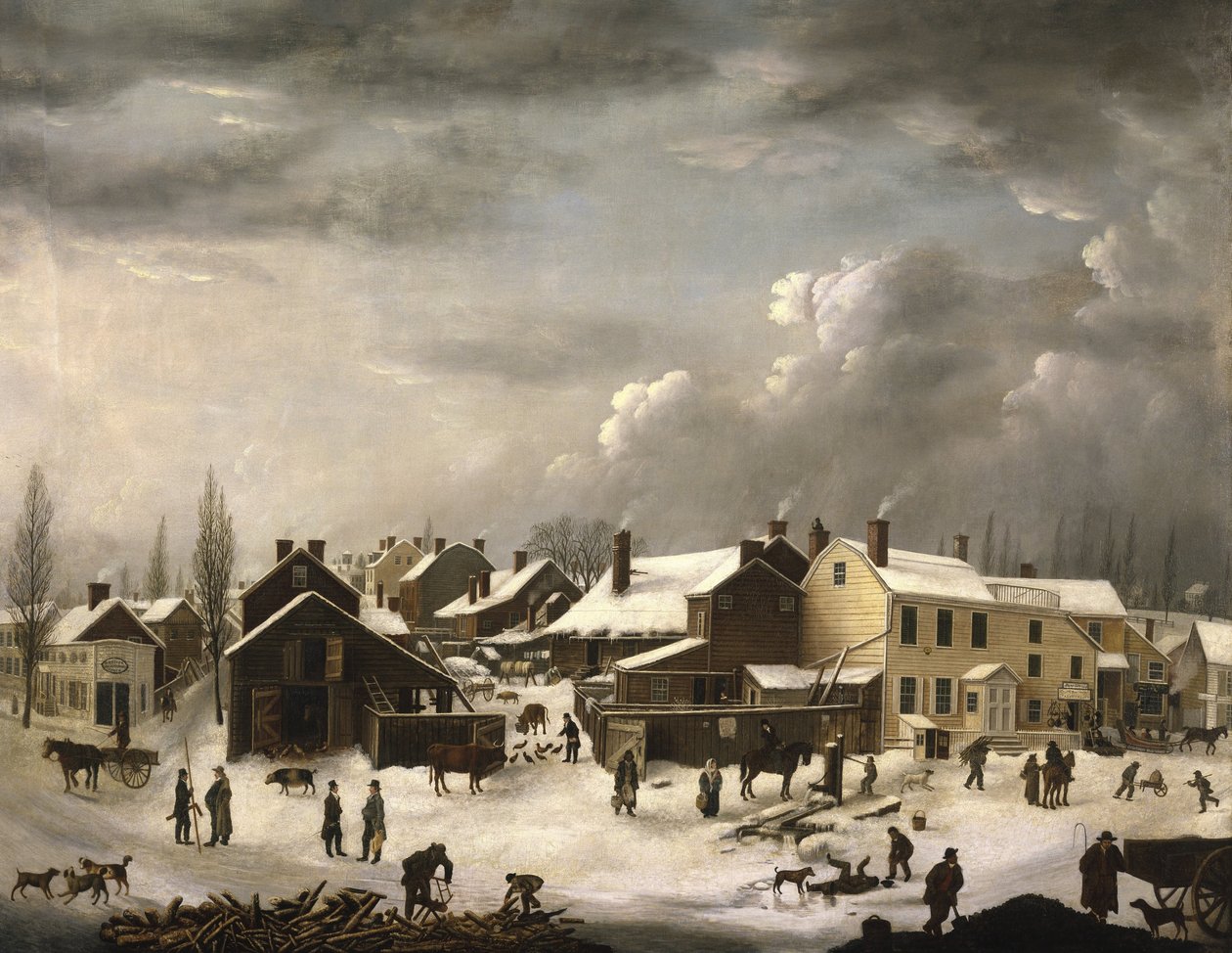 Escena de invierno en Brooklyn de Francis Guy