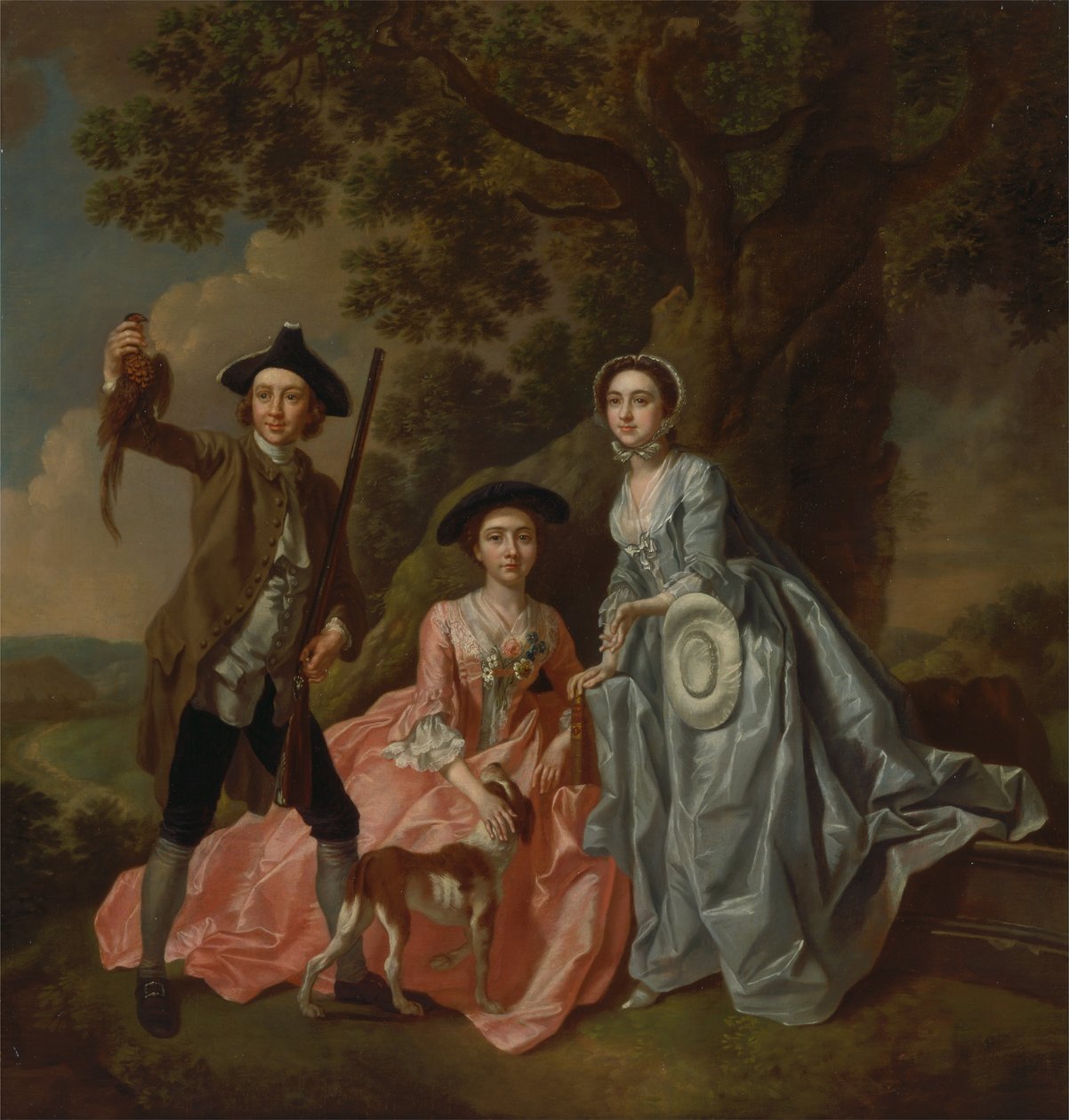 George Rogers y su esposa, Margaret, y su hermana, Margaret Rogers de Francis Hayman