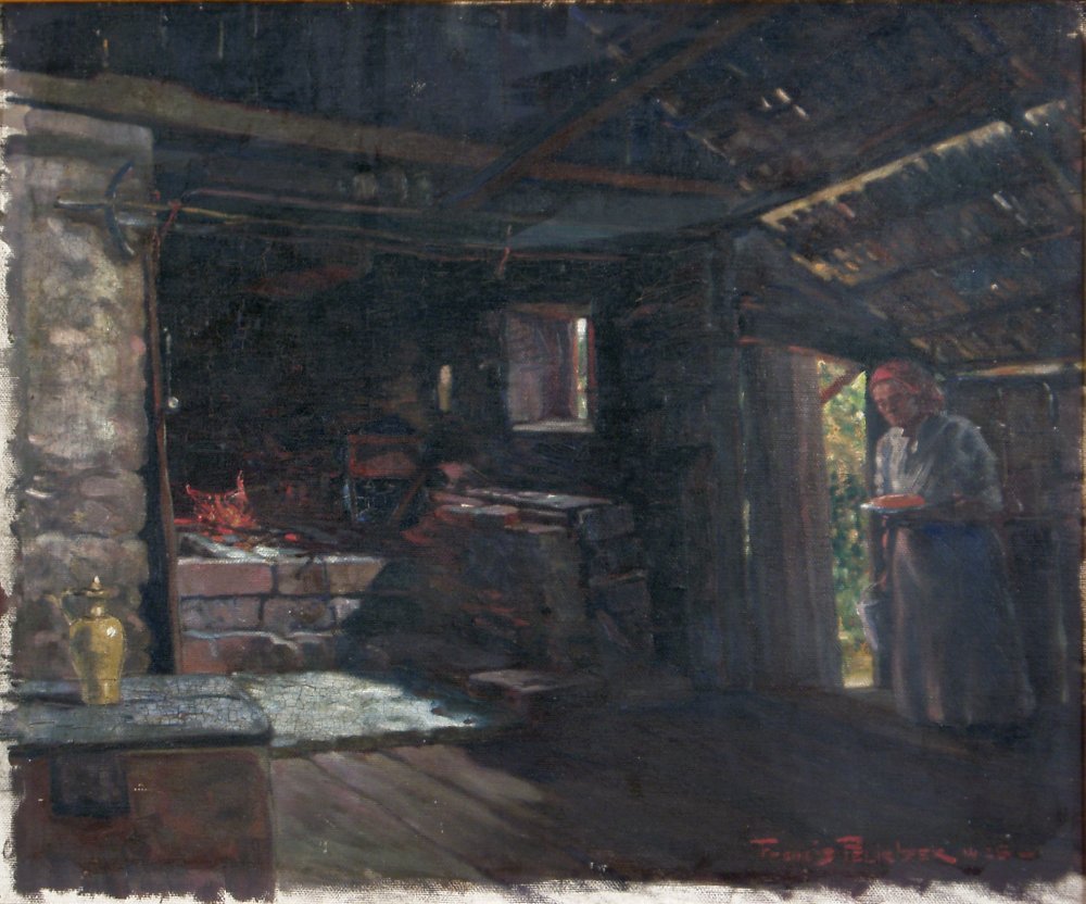 Interior con fogón de Francis Pelichek