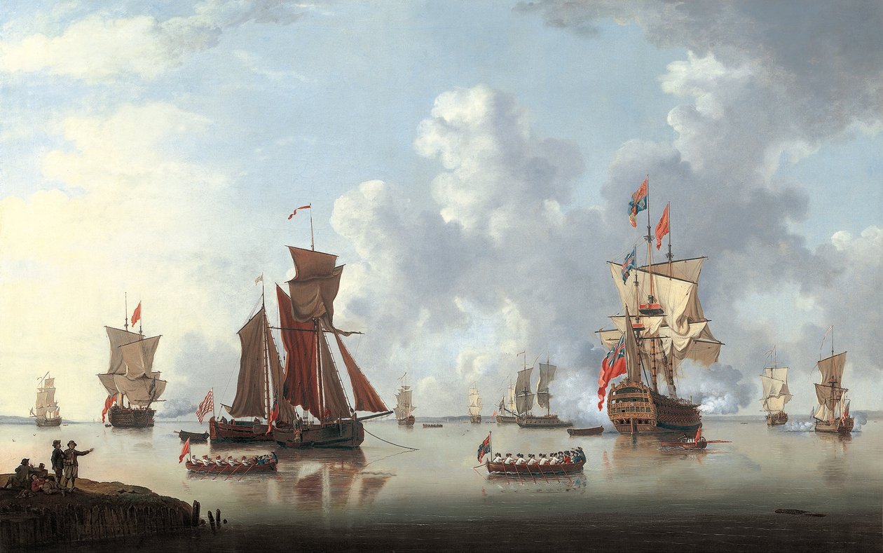 El Desembarco del Príncipe Marinero en Spithead de Francis Swaine