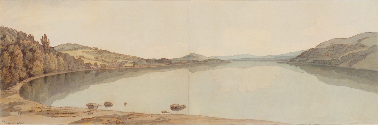 Lago Windermere, 1786 de Francis Towne