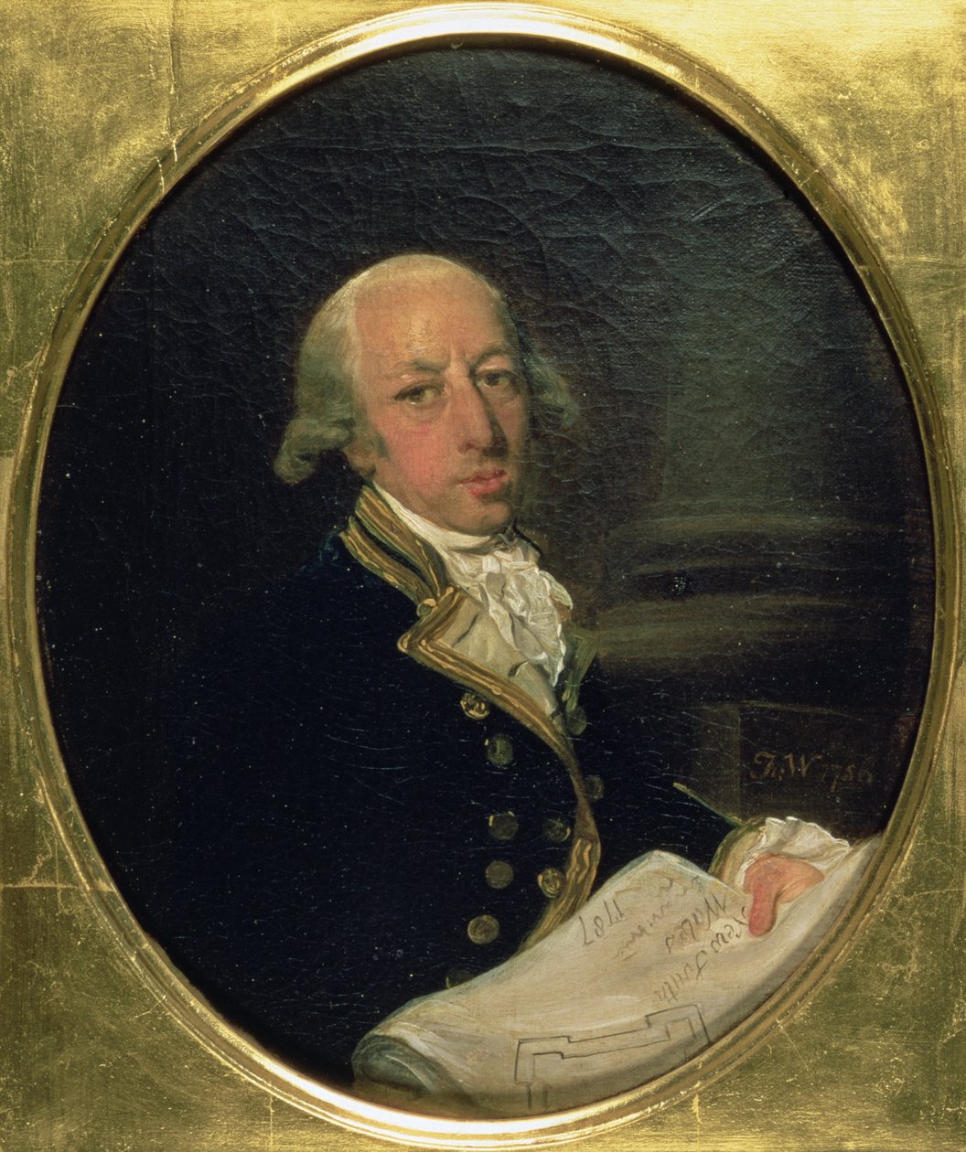 Retrato de Arthur Phillip (1738-1814), Comandante de la Primera Flota en 1788, fundador y primer Gobernador de Nueva Gales del Sur, 1787 de Francis Wheatley