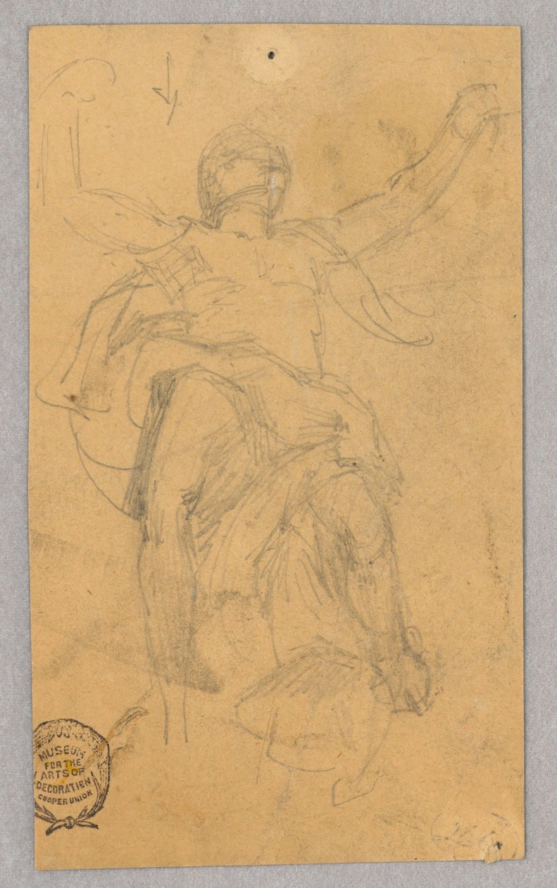 Estudio de figura para mural de Francis Augustus Lathrop