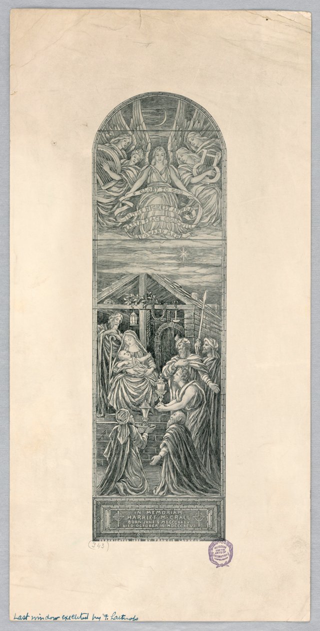 Ventana conmemorativa para Harriet M. Crall de Francis Augustus Lathrop