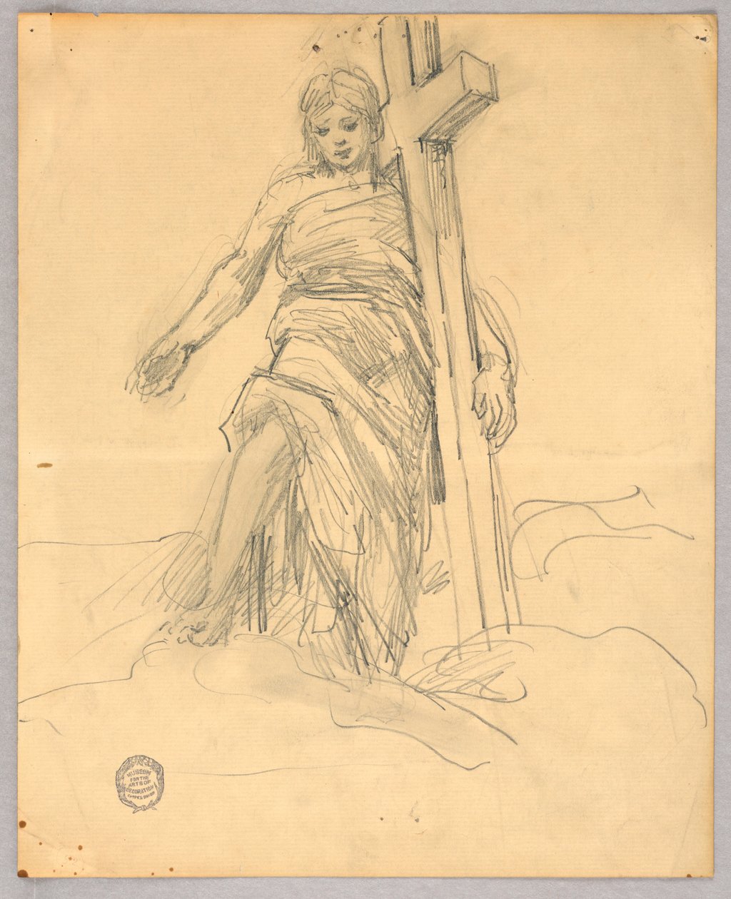 Boceto para la figura central en la Ascensión de Francis Augustus Lathrop