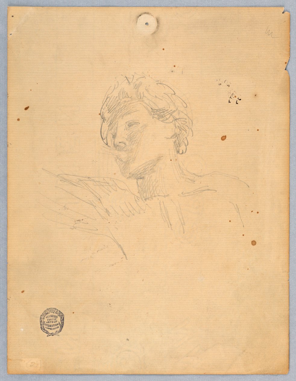 Boceto para la cabeza de un ángel de Francis Augustus Lathrop