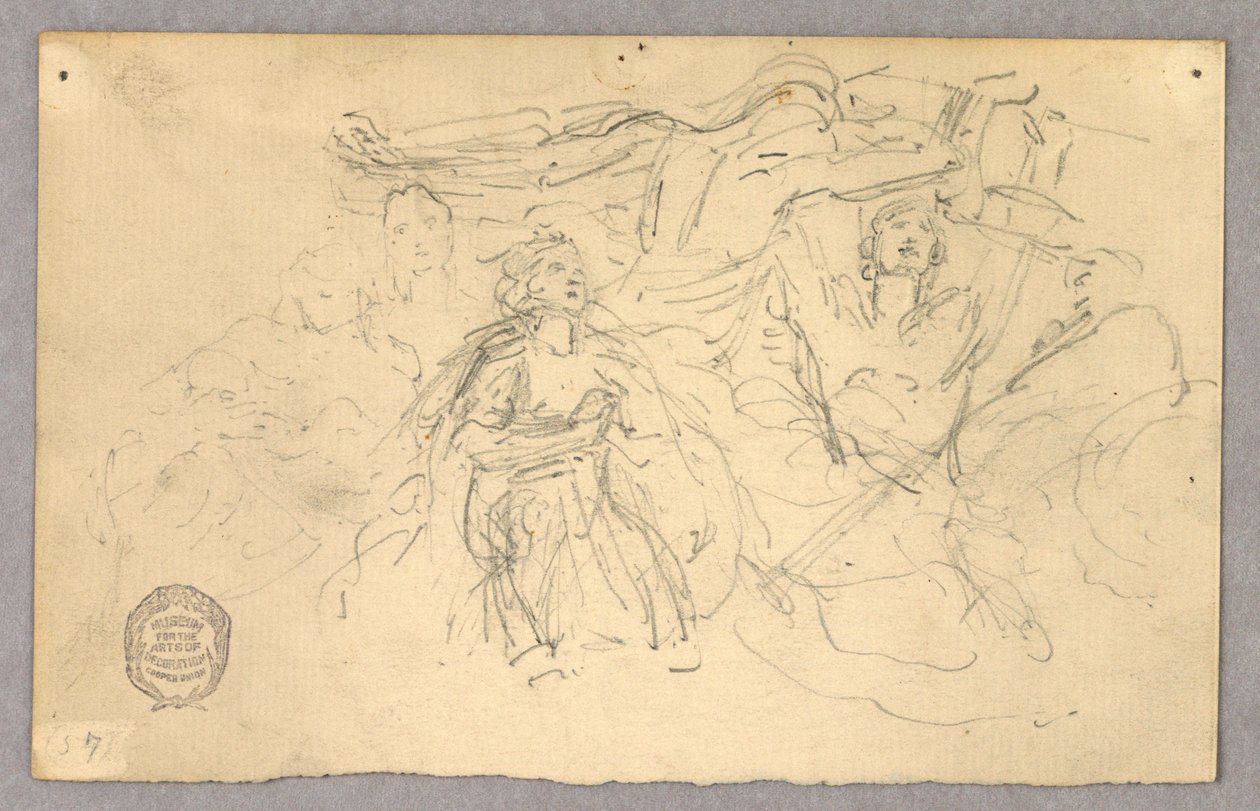 Boceto de grupo figurativo para la Ascensión de Francis Augustus Lathrop