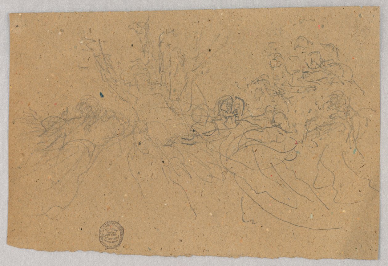 Boceto de Grupo Figural para la Ascensión de Francis Augustus Lathrop