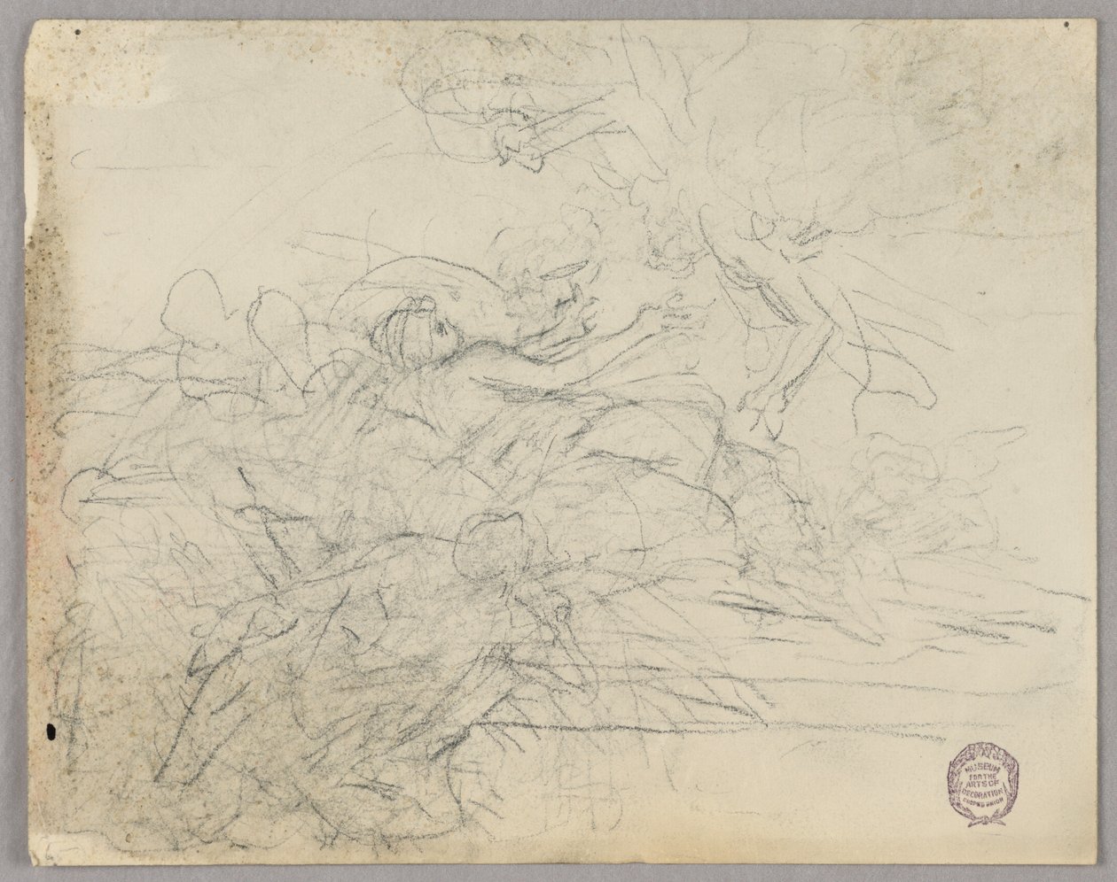 Boceto de grupo figurativo para la Ascensión de Francis Augustus Lathrop