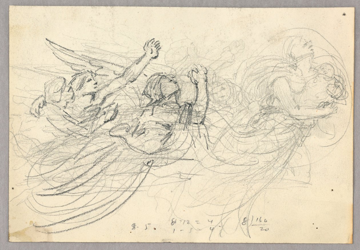 Boceto de grupo figurativo para la Ascensión de Francis Augustus Lathrop