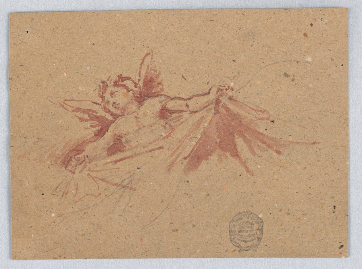Boceto de putti con drapería de Francis Augustus Lathrop
