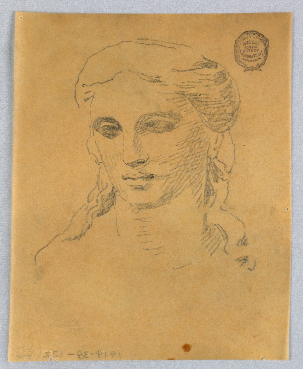 Boceto de Cabeza de Mujer de Francis Augustus Lathrop