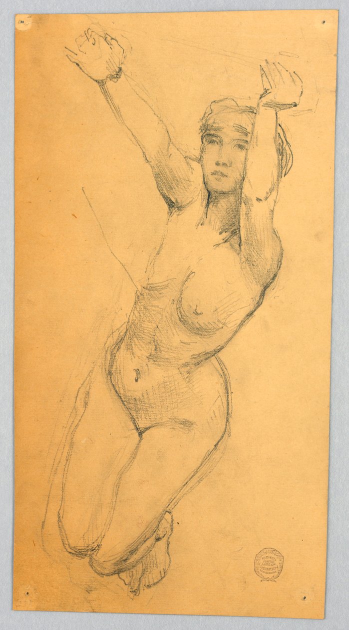 Boceto de un desnudo femenino de Francis Augustus Lathrop