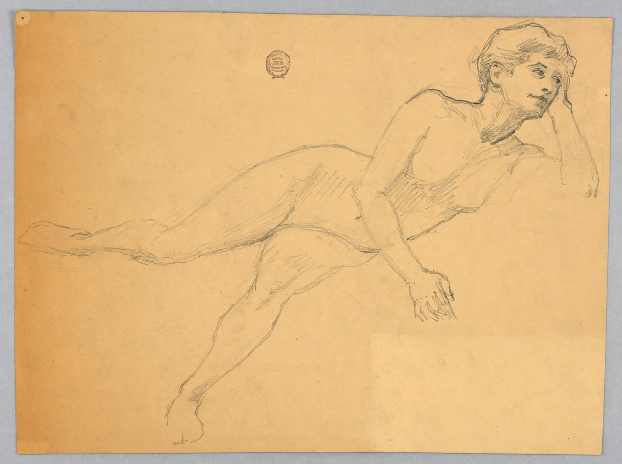 Boceto de un Desnudo Femenino de Francis Augustus Lathrop