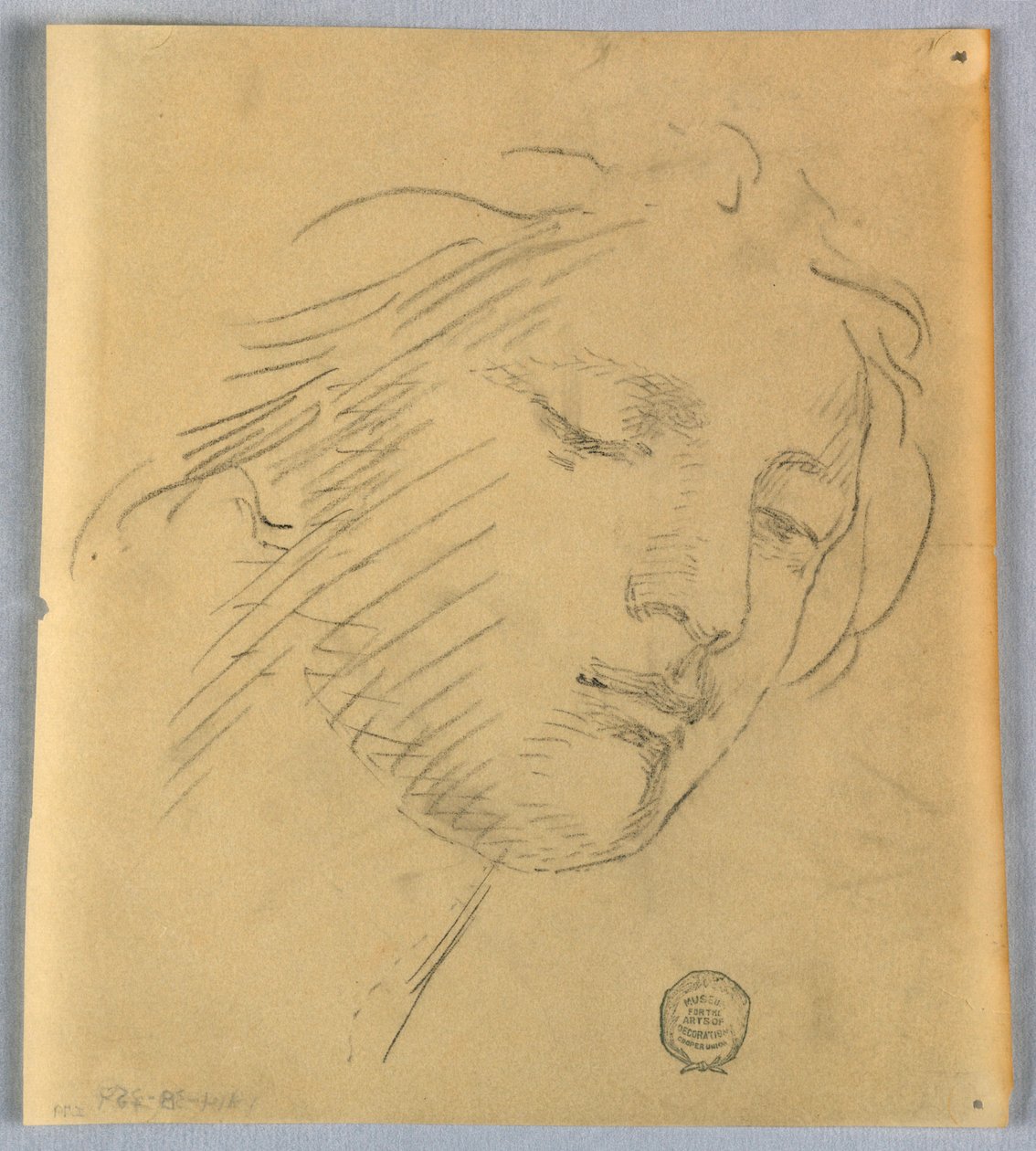 Boceto de la cara de una mujer de Francis Augustus Lathrop