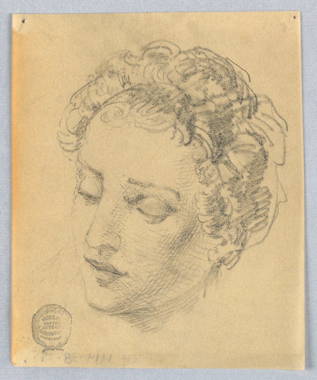 Boceto de la Cabeza de una Mujer de Francis Augustus Lathrop