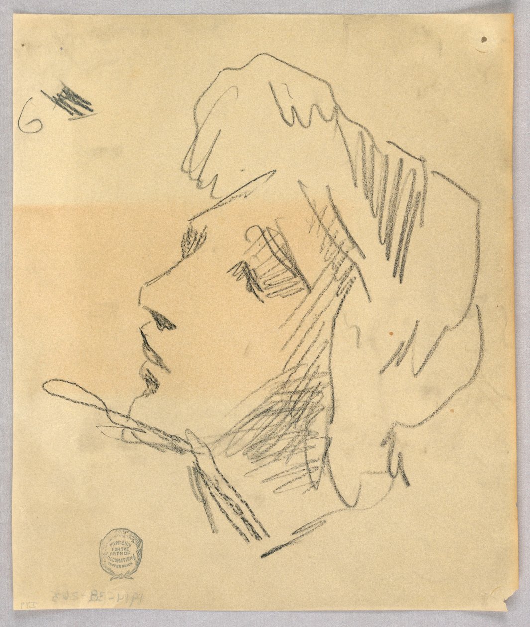 Boceto de la cabeza de una mujer de Francis Augustus Lathrop