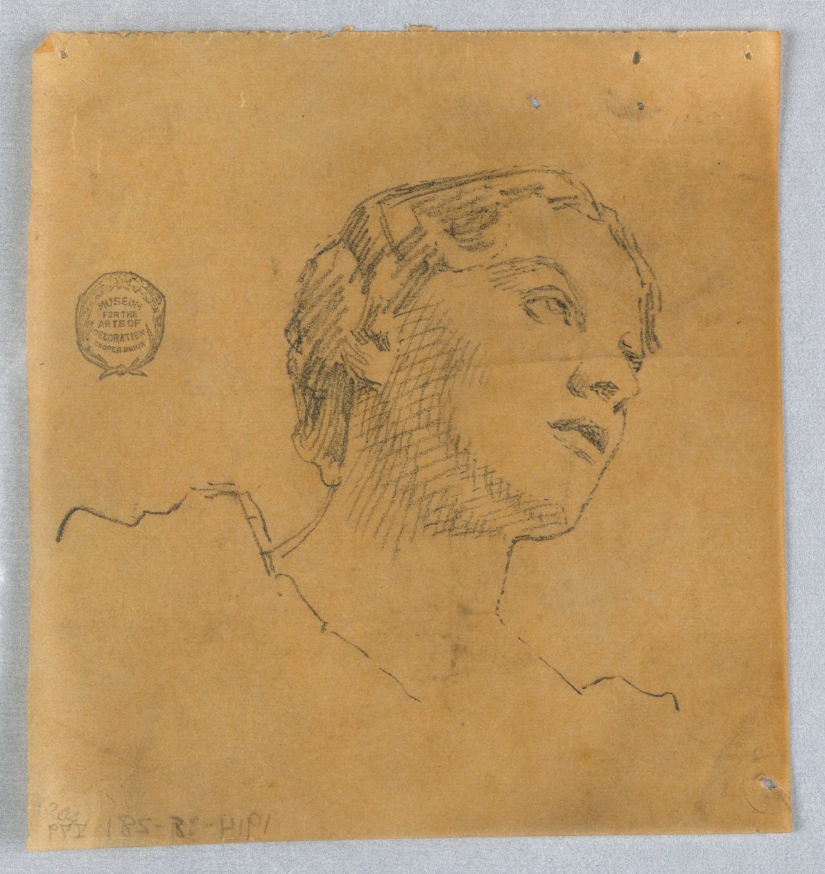 Boceto de la cabeza de una mujer de Francis Augustus Lathrop