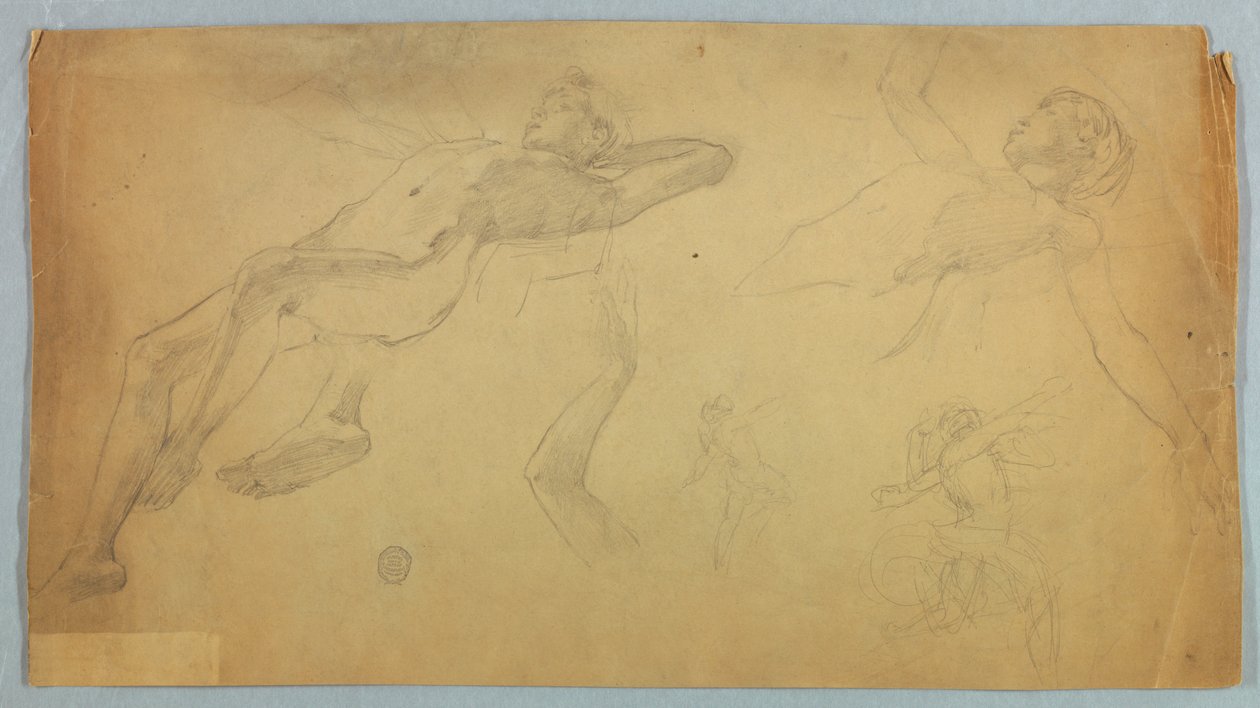 Bocetos de figuras desnudas de Francis Augustus Lathrop