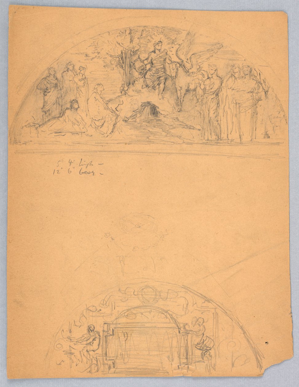 Bocetos de dos lunetos de Francis Augustus Lathrop
