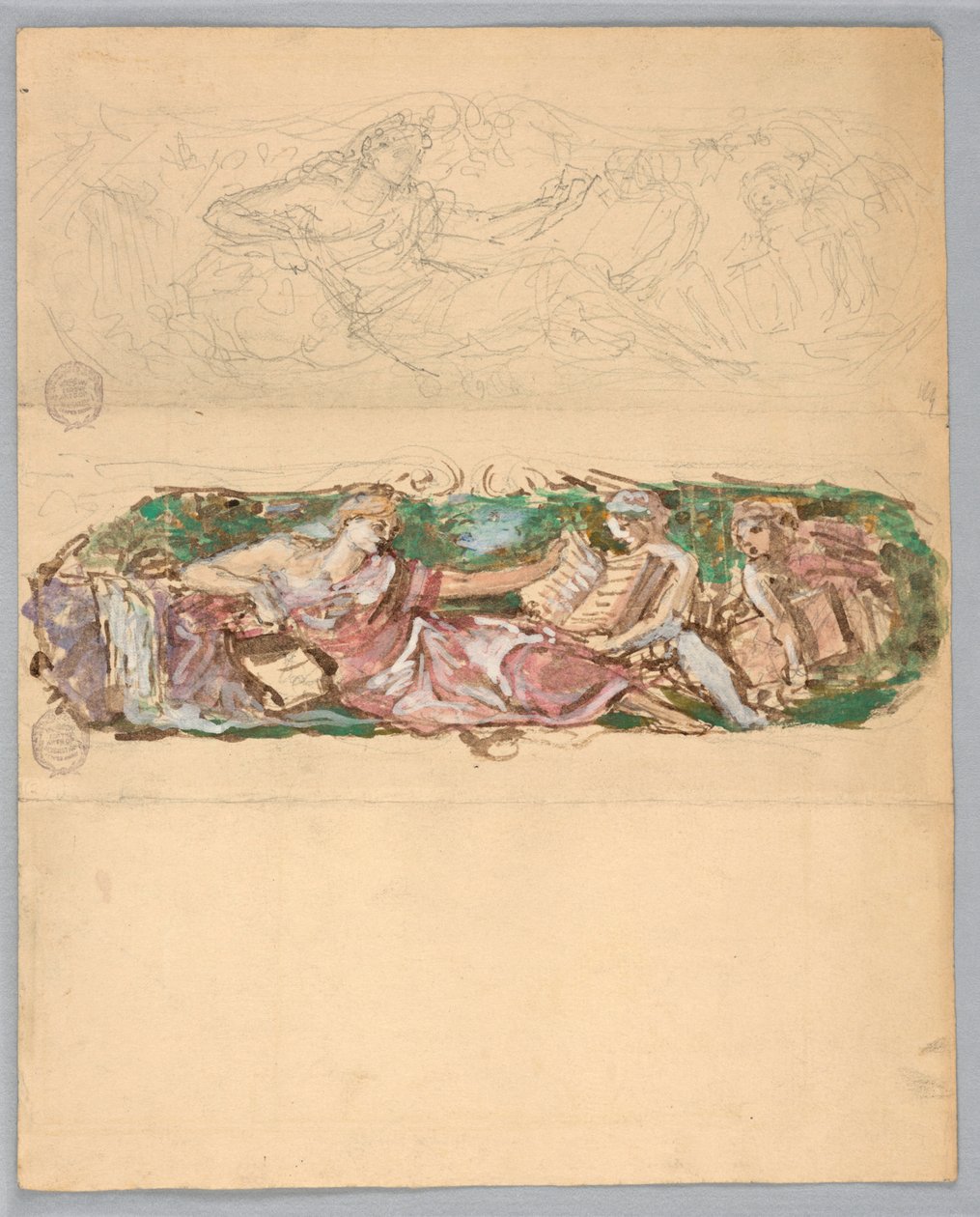 Estudios para un panel mural de Francis Augustus Lathrop