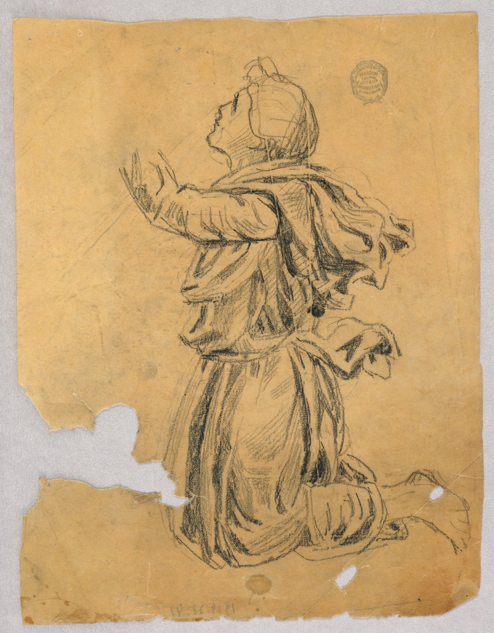 Estudio para una mujer arrodillada de Francis Augustus Lathrop
