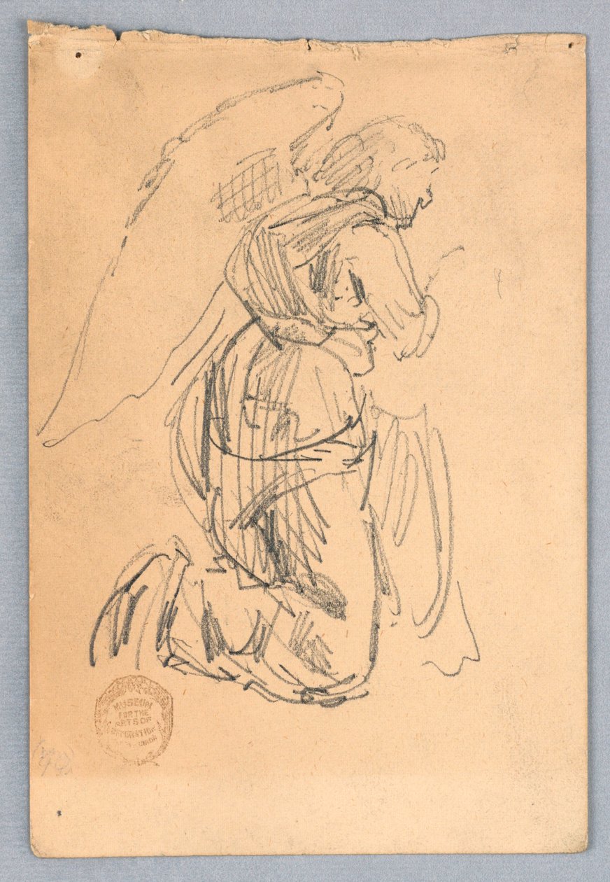 Estudio para un ángel en adoración de Francis Augustus Lathrop