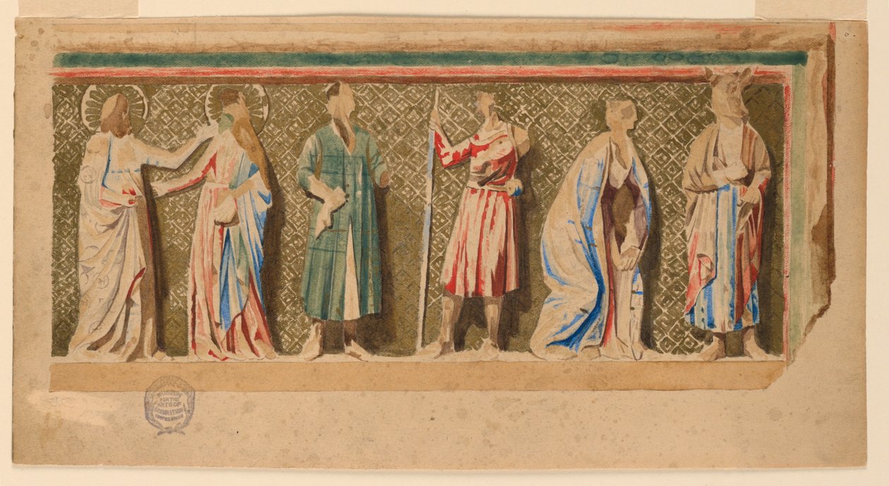 Estudio del "Retablo de Saint-Germer-de-fly," París, Francia de Francis Augustus Lathrop