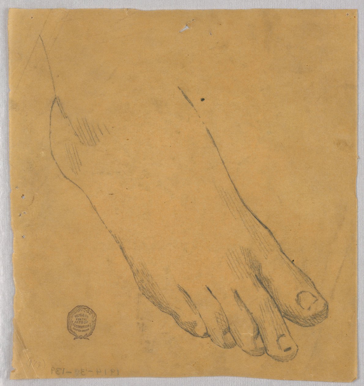 Estudio de un pie derecho de Francis Augustus Lathrop
